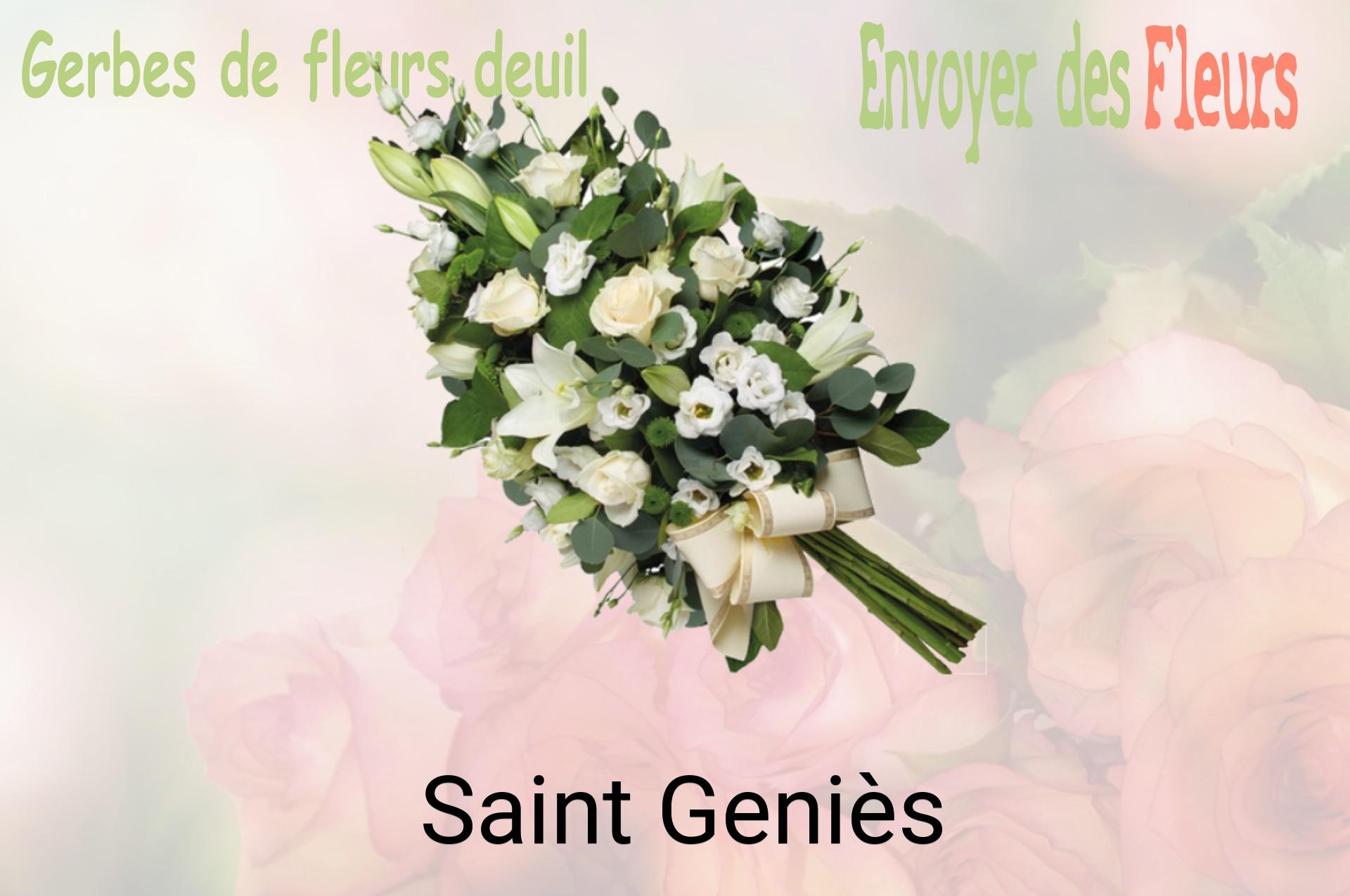 Gerbe de fleurs de deuil livrée à Saint-Geniès